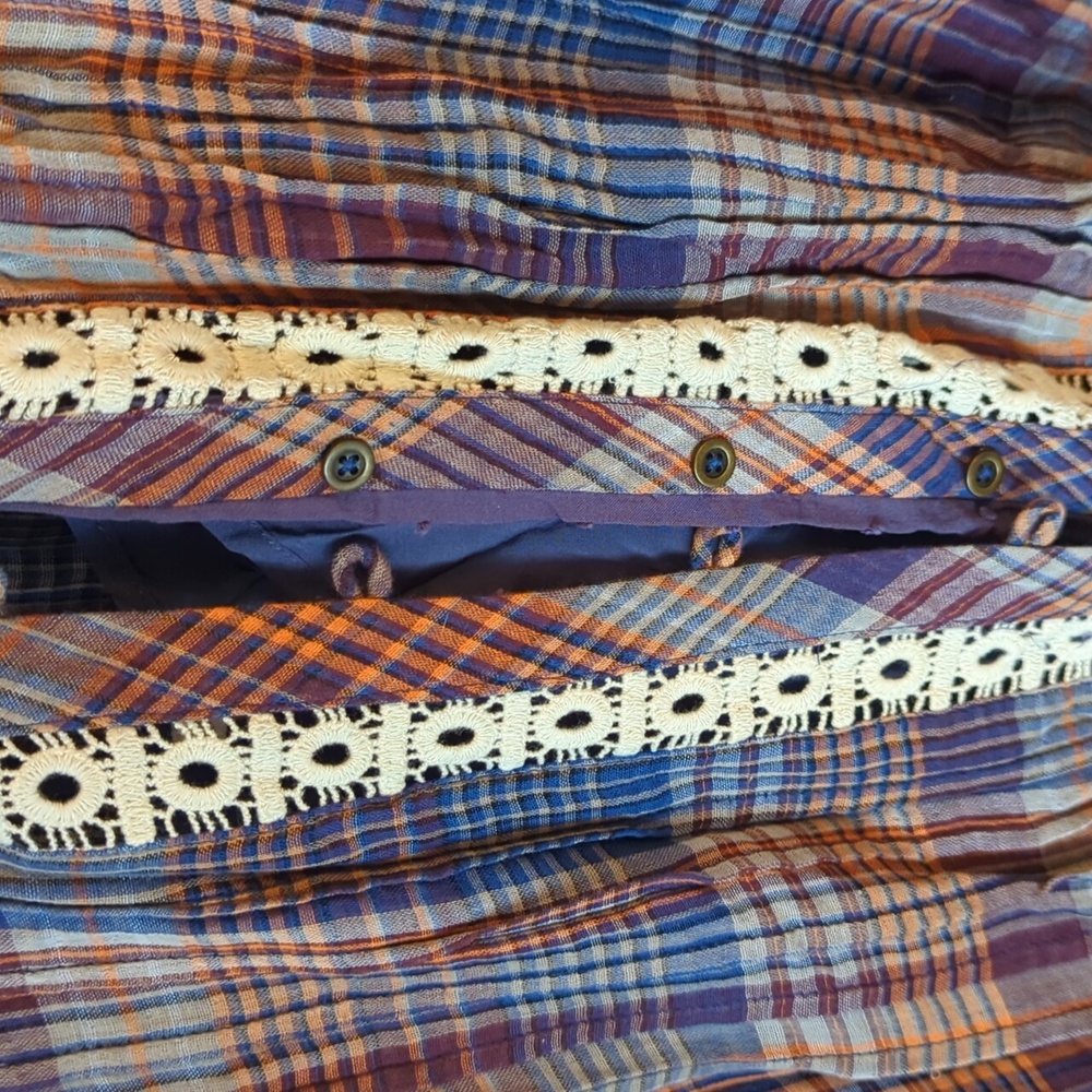 Anthropologie Holding Horses plaid shirt dress size XS - Picture 4 of 12